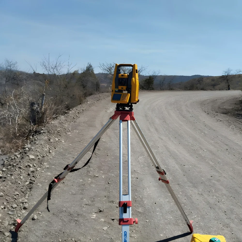 Precision surveying equipment in the field